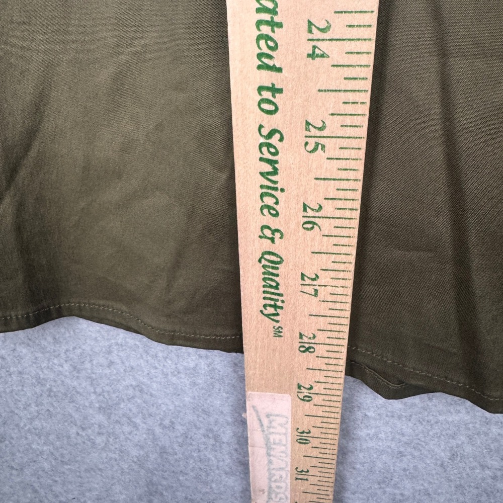 Habitat Shirt Womens Large Olive Green Pockets Tunic Stretch Boho Lagenlook - Picture 7 of 9
